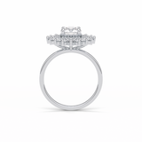 1.0 CT Round Cut Double Halo Style Moissanite Engagement Ring 3
