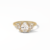 1.33 CT Oval Cut Cluster Style Moissanite Engagement Rings 8