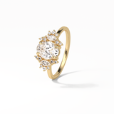 1.33 CT Oval Cut Cluster Style Moissanite Engagement Rings 13