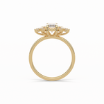 1.33 CT Oval Cut Cluster Style Moissanite Engagement Rings 14