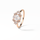 1.33 CT Oval Cut Cluster Style Moissanite Engagement Rings 11