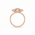 1.33 CT Oval Cut Cluster Style Moissanite Engagement Rings 12