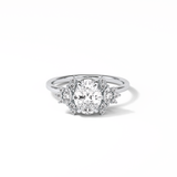 1.33 CT Oval Cut Cluster Style Moissanite Engagement Rings 1