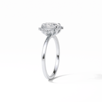 1.33 CT Oval Cut Cluster Style Moissanite Engagement Rings 5