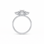 1.33 CT Oval Cut Cluster Style Moissanite Engagement Rings 7