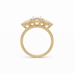 1.33 CT Oval Cut Cluster Style Moissanite Engagement Rings 21