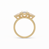 1.33 CT Oval Cut Cluster Style Moissanite Engagement Rings 21