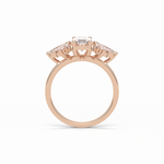 1.33 CT Oval Cut Cluster Style Moissanite Engagement Rings 9