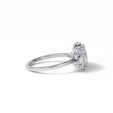 1.33 CT Oval Cut Cluster Style Moissanite Engagement Rings 4
