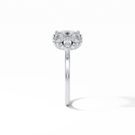 1.33 CT Oval Cut Cluster Style Moissanite Engagement Rings 5
