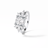 1.33 CT Oval Cut Cluster Style Moissanite Engagement Rings 7
