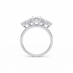 1.33 CT Oval Cut Cluster Style Moissanite Engagement Rings 2