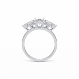 1.33 CT Oval Cut Cluster Style Moissanite Engagement Rings 2