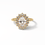 1.91 CT Oval Cut Halo Style Moissanite Engagement Ring 15