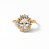 1.91 CT Oval Cut Halo Style Moissanite Engagement Ring 15