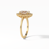 1.91 CT Oval Cut Halo Style Moissanite Engagement Ring 21