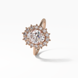 1.91 CT Oval Cut Halo Style Moissanite Engagement Ring 10