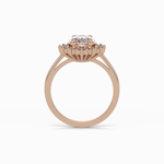 1.91 CT Oval Cut Halo Style Moissanite Engagement Ring 11