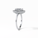 1.91 CT Oval Cut Halo Style Moissanite Engagement Ring 5
