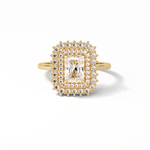 1.05 CT Radiant Cut Double Halo Style Moissanite Engagement Ring 8