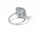 1.05 CT Radiant Cut Double Halo Style Moissanite Engagement Ring 3