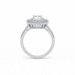 1.05 CT Radiant Cut Double Halo Style Moissanite Engagement Ring 2