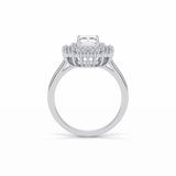 1.05 CT Radiant Cut Double Halo Style Moissanite Engagement Ring 2