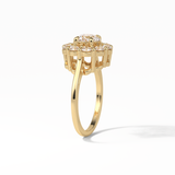 1.0 CT Round Cut Halo Style Moissanite Engagement Ring 21