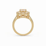 1.0 CT Round Cut Halo Style Moissanite Engagement Ring 10