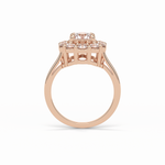 1.0 CT Round Cut Halo Style Moissanite Engagement Ring 8