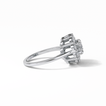 1.0 CT Round Cut Halo Style Moissanite Engagement Ring 7