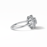 1.0 CT Round Cut Halo Style Moissanite Engagement Ring 7