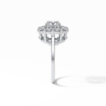 1.0 CT Round Cut Halo Style Moissanite Engagement Ring 5