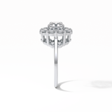 1.0 CT Round Cut Halo Style Moissanite Engagement Ring 5