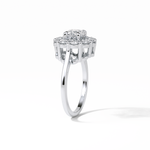 1.0 CT Round Cut Halo Style Moissanite Engagement Ring 2