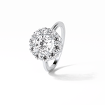 1.0 CT Round Cut Halo Style Moissanite Engagement Ring 3