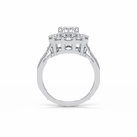 1.0 CT Round Cut Halo Style Moissanite Engagement Ring 4