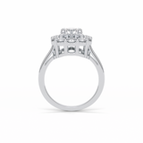1.0 CT Round Cut Halo Style Moissanite Engagement Ring 4