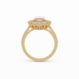 1.91 CT Oval Cut Halo Moissanite Engagement Ring 32