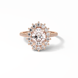 1.91 CT Oval Cut Halo Moissanite Engagement Ring 33