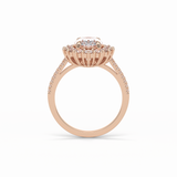 1.91 CT Oval Cut Halo Moissanite Engagement Ring 39