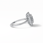 1.91 CT Oval Cut Halo Moissanite Engagement Ring 23