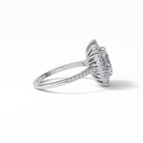 1.91 CT Oval Cut Halo Moissanite Engagement Ring 23