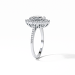 1.91 CT Oval Cut Halo Moissanite Engagement Ring 26