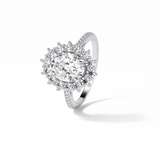 1.91 CT Oval Cut Halo Moissanite Engagement Ring 27