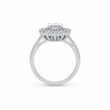 1.91 CT Oval Cut Halo Moissanite Engagement Ring 28