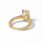 4.0 CT Oval Cut Pave & Hidden Halo Style Moissanite Engagement Ring 19