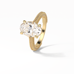 4.0 CT Oval Cut Pave & Hidden Halo Style Moissanite Engagement Ring 16