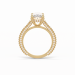 4.0 CT Oval Cut Pave & Hidden Halo Style Moissanite Engagement Ring 17