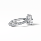 4.0 CT Oval Cut Pave & Hidden Halo Style Moissanite Engagement Ring 3